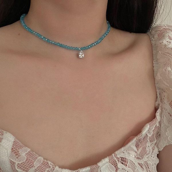 chokers simple white blue crystal bead chain choker necklace square cz zircon for women fashion jewelry prom accessories, Golden;silver
chokers simple white blue crystal bead chain choker necklace square cz zircon for women fashion jewelry prom accessories, Golden;silver