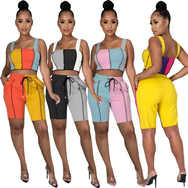 plus size women tracksuits two piece sets contact color sports outfits summer clothing tank slim shorts casual jogger suit s-2xl 4675, Gray
plus size women tracksuits two piece sets contact color sports outfits summer clothing tank slim shorts casual jogger suit s-2xl 4675, Gray