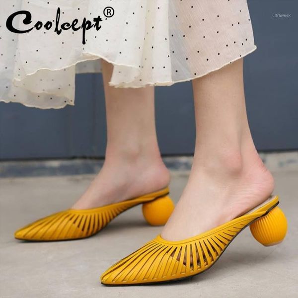 sandals coolcept size 31-43 women real leather shoes pointed toe summer fashion slip on party female footwear1, Black
sandals coolcept size 31-43 women real leather shoes pointed toe summer fashion slip on party female footwear1, Black