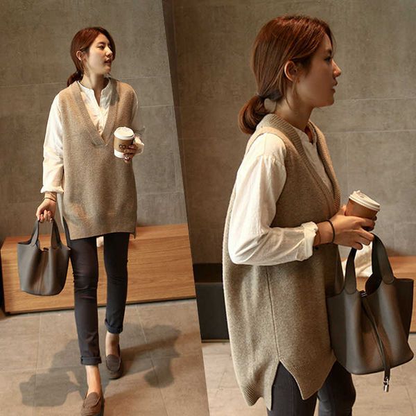 v neck girls pullover vest sweater autumn winter short knitted women sweaters vest sleeveless warm sweater casual oversize 210805, White;black
v neck girls pullover vest sweater autumn winter short knitted women sweaters vest sleeveless warm sweater casual oversize 210805, White;black