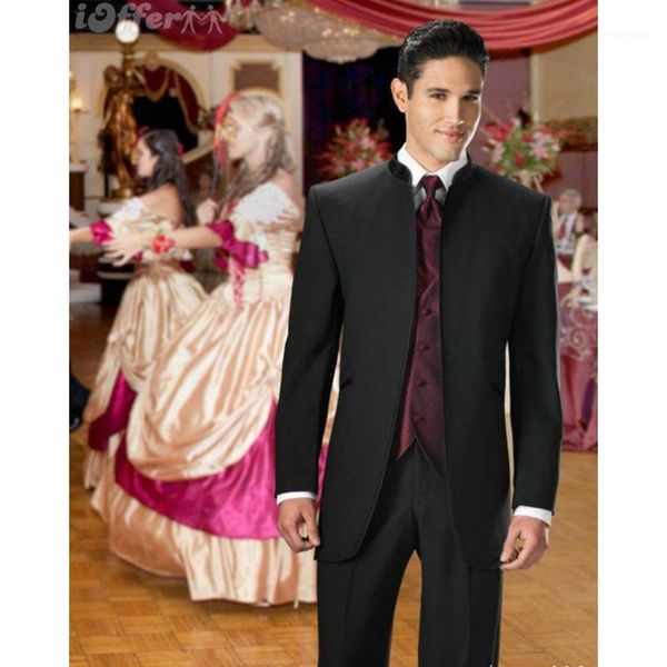 arrival - custom made vertical collar black men wedding groom tuxedos wear bridegroom suit men's suits & blazers, White;black
arrival - custom made vertical collar black men wedding groom tuxedos wear bridegroom suit men's suits & blazers, White;black