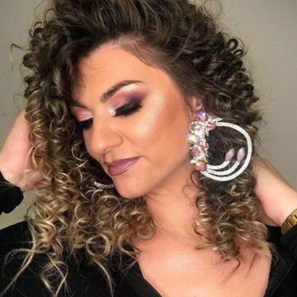 hoop & huggie exaggerated rhinestone flower big round earrings dinner party jewelry for women luxury crystal circle accessories, Golden;silver
hoop & huggie exaggerated rhinestone flower big round earrings dinner party jewelry for women luxury crystal circle accessories, Golden;silver