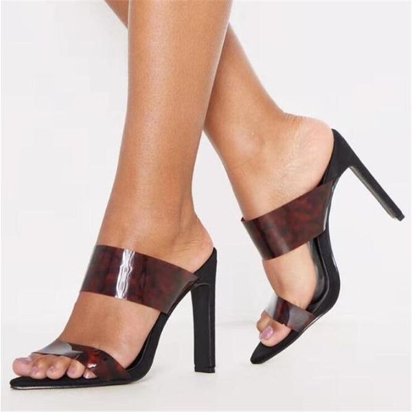 summer pvc jelly sandals open toe high heels women transparent pointed slippers fashion square heel dress shoes, Black
summer pvc jelly sandals open toe high heels women transparent pointed slippers fashion square heel dress shoes, Black