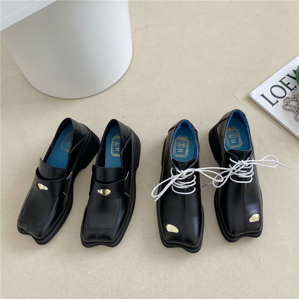 sandals brand design special toe chunky heel platform loafers shoes women metal decoration black punk goth y2k e267
sandals brand design special toe chunky heel platform loafers shoes women metal decoration black punk goth y2k e267