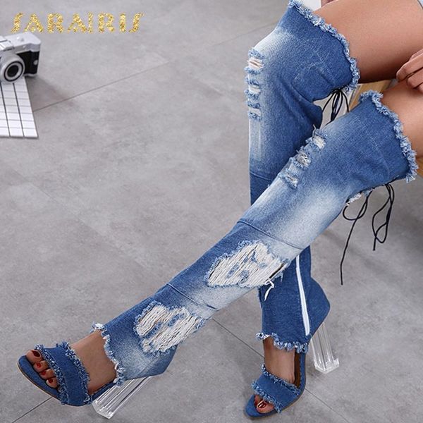 boots sarairis 2021 design denim peep toe summer woman shoes square high heel over-the-knee women footwear, Black
boots sarairis 2021 design denim peep toe summer woman shoes square high heel over-the-knee women footwear, Black