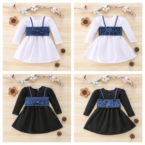 girls dresses kids clothing baby bow fake waistband skirts black white cotton princess dress infant party clothes, Red;yellow
girls dresses kids clothing baby bow fake waistband skirts black white cotton princess dress infant party clothes, Red;yellow