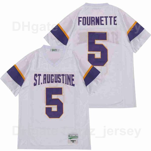 men high school st augustine 5 leonard fournette jersey football moive team color white breathable pure cotton pullover sports embroidery an, Black
men high school st augustine 5 leonard fournette jersey football moive team color white breathable pure cotton pullover sports embroidery an, Black