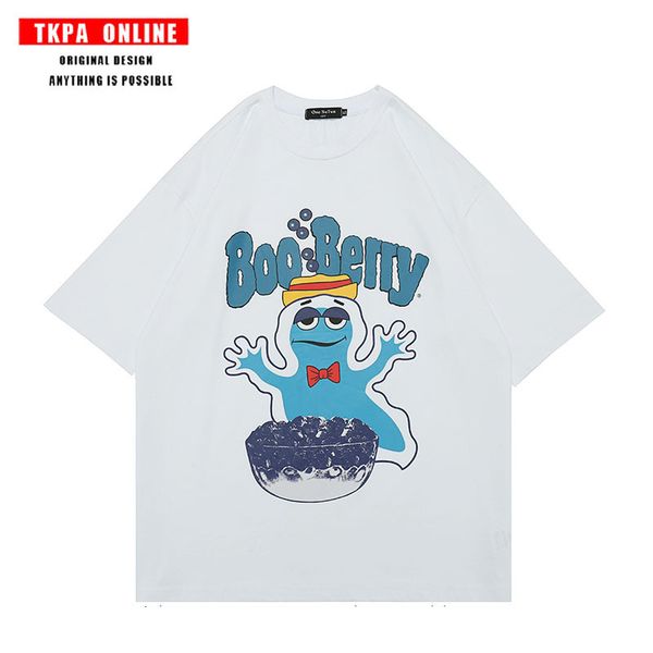 t shirt tkpa american high street west black cartoon print hip hop vibe short sleeve couple, White;black
t shirt tkpa american high street west black cartoon print hip hop vibe short sleeve couple, White;black