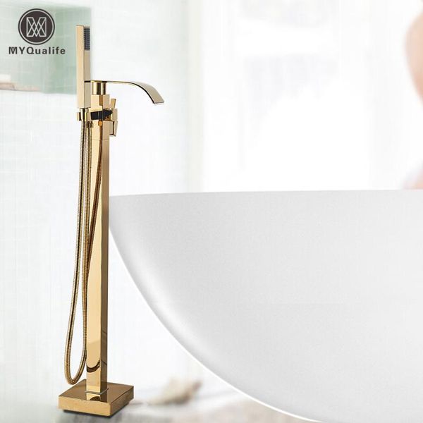 luxury gold bathtub faucet tanding bathroom with handshower swive spout floor mounted bath shower mixer tap sets
luxury gold bathtub faucet tanding bathroom with handshower swive spout floor mounted bath shower mixer tap sets