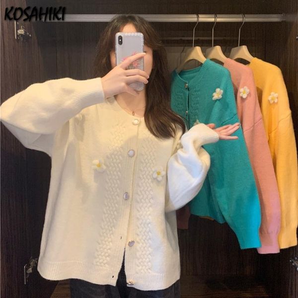 women's knits & tees kosahiki floral cardigan sweater autumn winter casual vintage v neck cardigans button loose female knitted sweater, White
women's knits & tees kosahiki floral cardigan sweater autumn winter casual vintage v neck cardigans button loose female knitted sweater, White