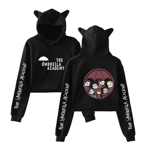 women hoodie tv the umbrella academy teenager girls crop sweatshirt cat ears harajuku tracksuit sportswear kpop, Black
women hoodie tv the umbrella academy teenager girls crop sweatshirt cat ears harajuku tracksuit sportswear kpop, Black