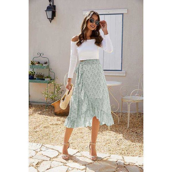 bohemian floral printed women skirt casual high waist irregular ruffle spilt maxi lady skirts w765 210526, Black
bohemian floral printed women skirt casual high waist irregular ruffle spilt maxi lady skirts w765 210526, Black