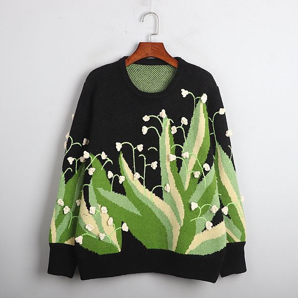 knits crochet floral jacquard knit sweater women oversized pullovers autumn winter thick sweaters black sueter mujer, White
knits crochet floral jacquard knit sweater women oversized pullovers autumn winter thick sweaters black sueter mujer, White