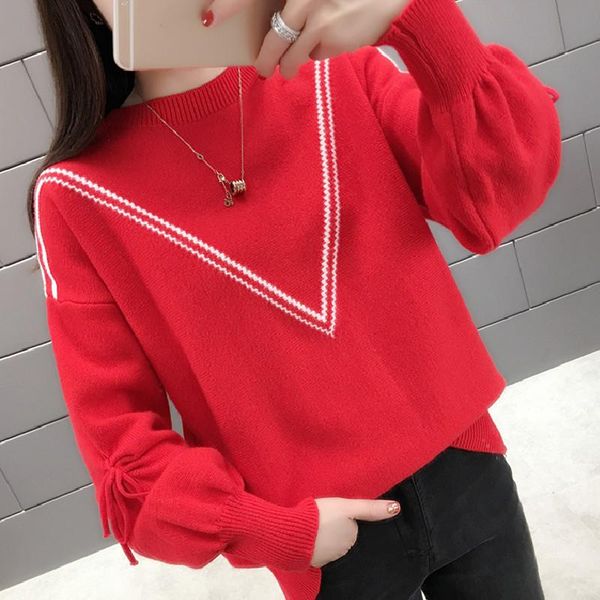 women's sweaters 2021 round neck sweater female striped all-match autumn winter loose long sleeve knitted bottoming shirt fashion woma, White;black
women's sweaters 2021 round neck sweater female striped all-match autumn winter loose long sleeve knitted bottoming shirt fashion woma, White;black
