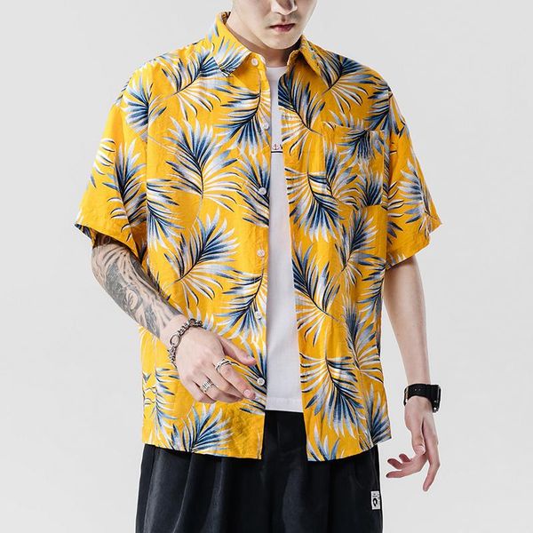 brand 2021beach summer print flower short sleeves hawaii collar korea style shirt for men's harajuku clothing casual shirts, White;black
brand 2021beach summer print flower short sleeves hawaii collar korea style shirt for men's harajuku clothing casual shirts, White;black