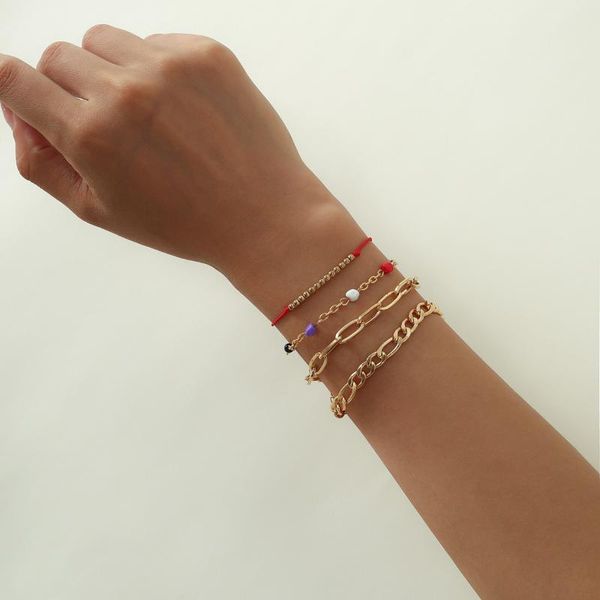 beaded, strands 2021 chic trending alloy chain mixed with seed beads beaded bracelet sets for women, Black
beaded, strands 2021 chic trending alloy chain mixed with seed beads beaded bracelet sets for women, Black