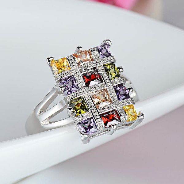 wedding rings luxury fashion multicolor crystal zircon for women jewelry engagement statement ring size#6-#10, Slivery;golden
wedding rings luxury fashion multicolor crystal zircon for women jewelry engagement statement ring size#6-#10, Slivery;golden