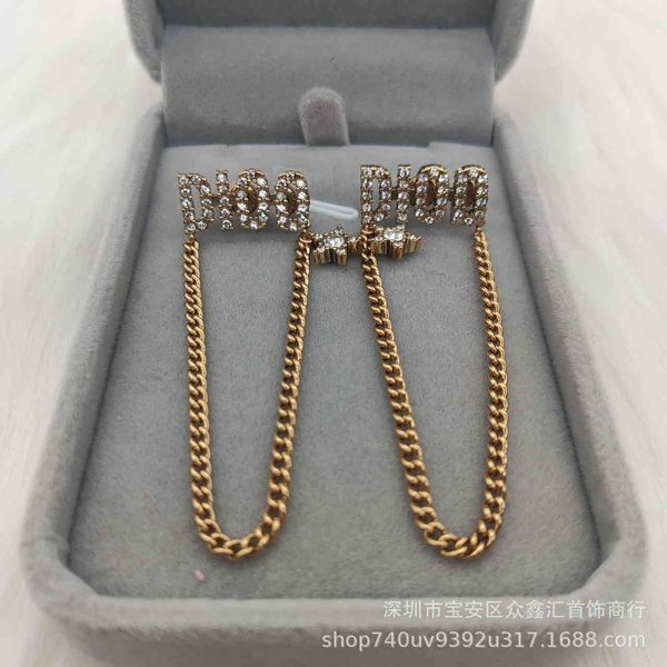 d family star same temperament brass earrings personality tassel 925 sier pin earrings female, Golden
d family star same temperament brass earrings personality tassel 925 sier pin earrings female, Golden