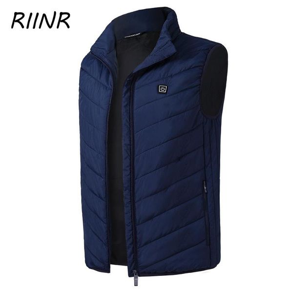 men's vests riinr 2021 winter heating vest smart usb charging large size jacket warm cotton men clothing top, Black;white
men's vests riinr 2021 winter heating vest smart usb charging large size jacket warm cotton men clothing top, Black;white