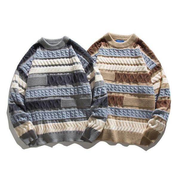 men's sweaters 2022 japanese-style retro ethnic style sweater youth autumn striped casual, White;black
men's sweaters 2022 japanese-style retro ethnic style sweater youth autumn striped casual, White;black