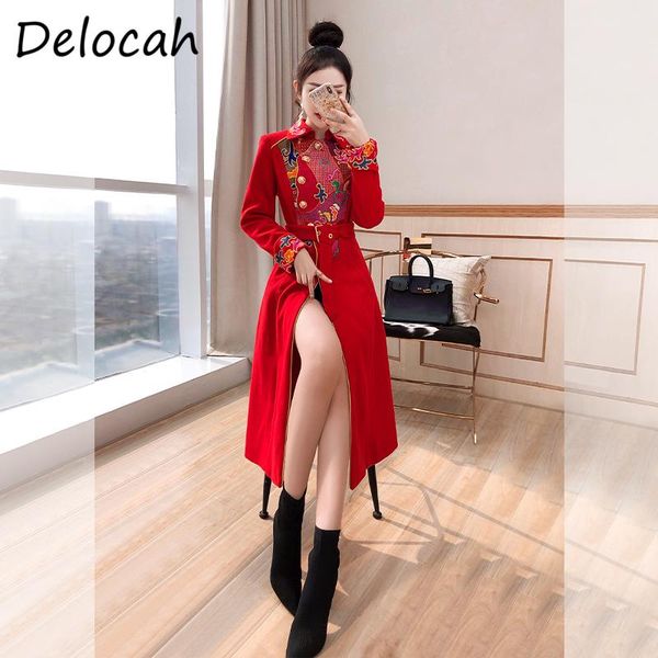 women's wool & blends delocah women autumn fashion runway blends coat long sleeve sashes embroidery elegant bodycon ladies warm coats o, Black
women's wool & blends delocah women autumn fashion runway blends coat long sleeve sashes embroidery elegant bodycon ladies warm coats o, Black