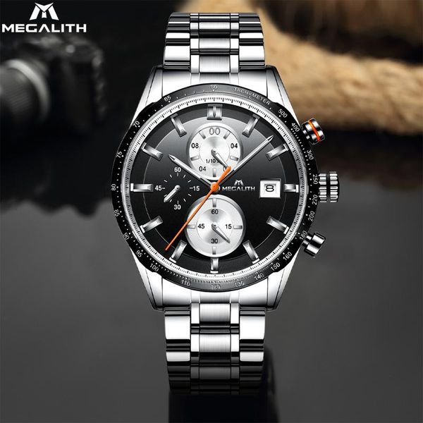 wristwatches 2021 megalith fashion brand mens watches sport waterproof chronograph full steel quartz watch men clocks male reloj hombre, Slivery;brown
wristwatches 2021 megalith fashion brand mens watches sport waterproof chronograph full steel quartz watch men clocks male reloj hombre, Slivery;brown