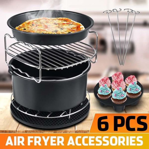 air fryers 6pcs 7 inch fryer accessories set fit all 3.7qt -5.8 qt baking basket pizza plate grill pot kitchen cooking tool
air fryers 6pcs 7 inch fryer accessories set fit all 3.7qt -5.8 qt baking basket pizza plate grill pot kitchen cooking tool