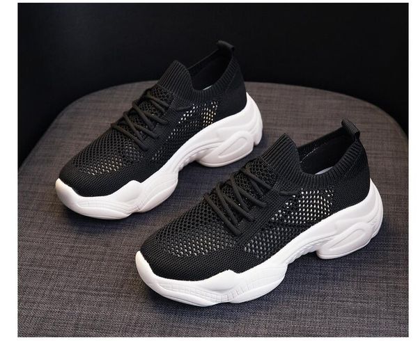 thick 5cm sole womens outside summer mesh breathable hollow shoes 2021 new versatile casual shoes, Black 
thick 5cm sole womens outside summer mesh breathable hollow shoes 2021 new versatile casual shoes, Black