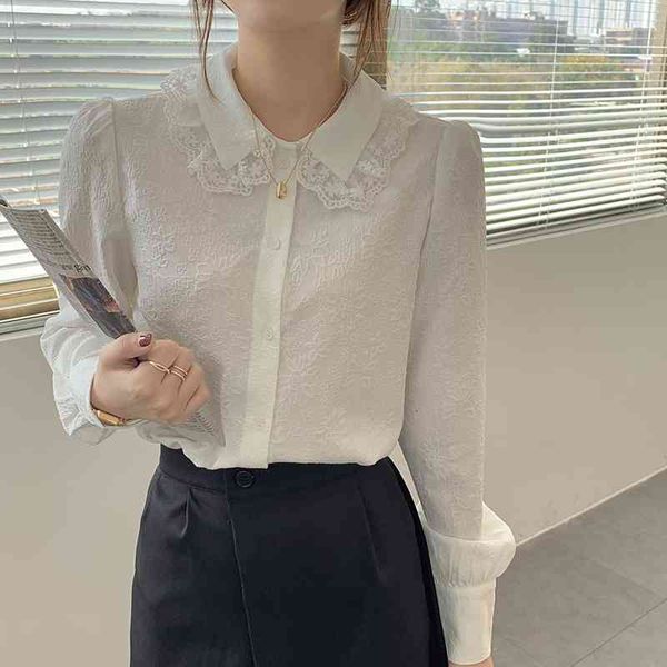 women's blouses & shirts white patchwork lace vintage loose sweet gentle streetwear ol prom retro outwear femme new s
women's blouses & shirts white patchwork lace vintage loose sweet gentle streetwear ol prom retro outwear femme new s