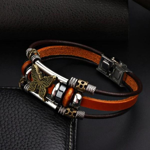 fashion vintage simple bracelets all-match butterfly beaded stainless steel buckle link, chain, Black
fashion vintage simple bracelets all-match butterfly beaded stainless steel buckle link, chain, Black