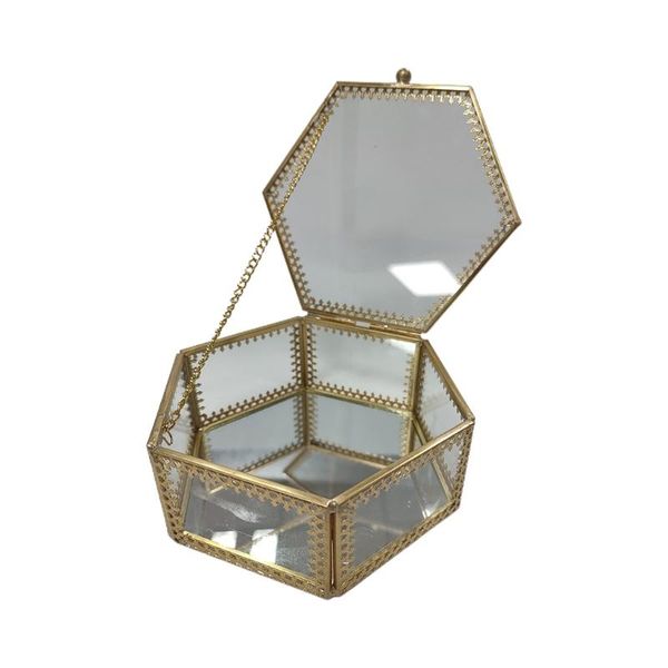 jewelry pouches, bags ornate gold brass vintage glass box lace edged- hexagon geometric display organizer keepsake case home, Pink;blue
jewelry pouches, bags ornate gold brass vintage glass box lace edged- hexagon geometric display organizer keepsake case home, Pink;blue