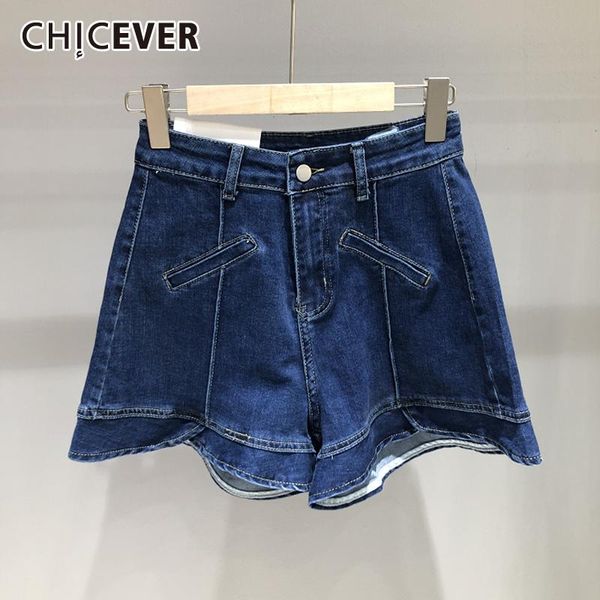 women's shorts chicever casual solid patchwork high waist wide leg minimalist loose denim short female summer fashion 2021, White;black
women's shorts chicever casual solid patchwork high waist wide leg minimalist loose denim short female summer fashion 2021, White;black