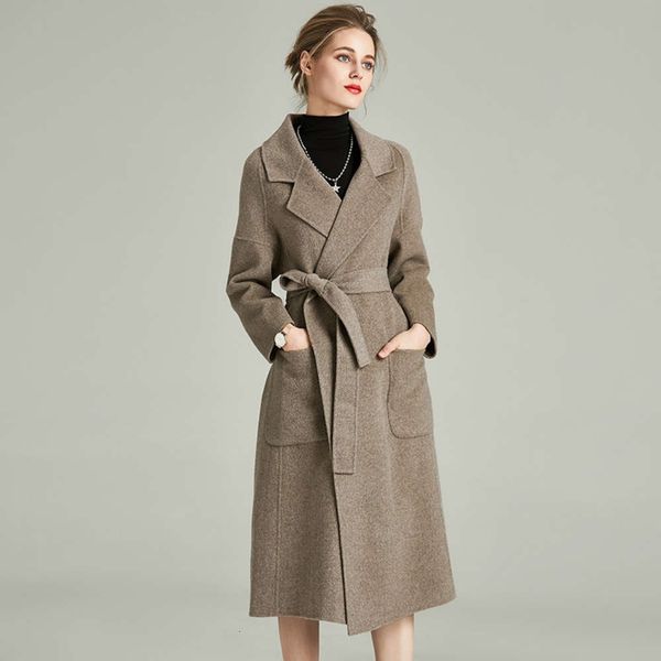 21ss designer korean double-sided cashmere women's 2021 autumn and winter loose long slim fitting woolen wool coat, Black
21ss designer korean double-sided cashmere women's 2021 autumn and winter loose long slim fitting woolen wool coat, Black
