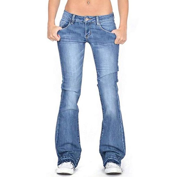 women's jeans skinny flared women fashion denim pants bootcut bell bottoms stretch trousers streetwear washed long pantalones, Blue
women's jeans skinny flared women fashion denim pants bootcut bell bottoms stretch trousers streetwear washed long pantalones, Blue