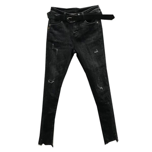 women's jeans black women plus velvet thickening mid waist hole autumn winter skinny pencil size 26-30, Blue
women's jeans black women plus velvet thickening mid waist hole autumn winter skinny pencil size 26-30, Blue
