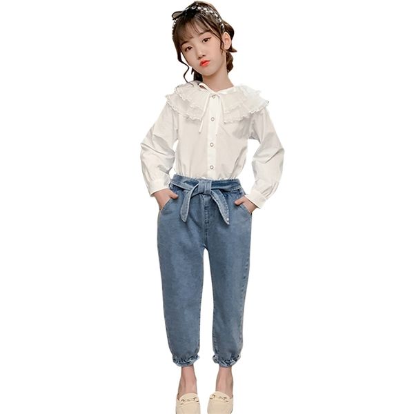 girls clothes blouse + jeans clothing est outfits for teenage children's set 6 8 10 12 14 210528, White
girls clothes blouse + jeans clothing est outfits for teenage children's set 6 8 10 12 14 210528, White