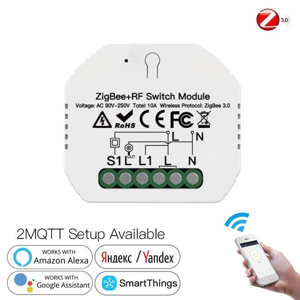 smart home control zigbee 3.0 rf light switch module 10a 90-250v ac wireless remote life/tuya work with alexa google
smart home control zigbee 3.0 rf light switch module 10a 90-250v ac wireless remote life/tuya work with alexa google