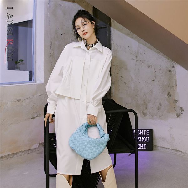 white dress women spring autumn long sleeve turn down collar female large size dresses with belt streetwear 2e1030 210507, Black;gray
white dress women spring autumn long sleeve turn down collar female large size dresses with belt streetwear 2e1030 210507, Black;gray