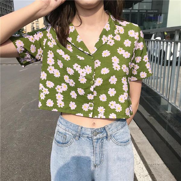women's blouses & shirts summer blusas mujer de moda 2021 ulzzang fashion floral graphic short sleeve shirt crop blouse women streetwea, White
women's blouses & shirts summer blusas mujer de moda 2021 ulzzang fashion floral graphic short sleeve shirt crop blouse women streetwea, White