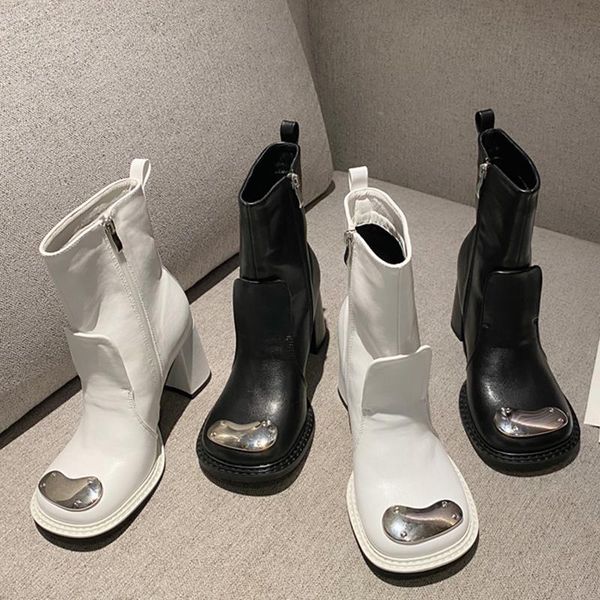 boots women's high heels short ankle rubber shoes for women 2021 ladies winter metal decoration female, Black
boots women's high heels short ankle rubber shoes for women 2021 ladies winter metal decoration female, Black