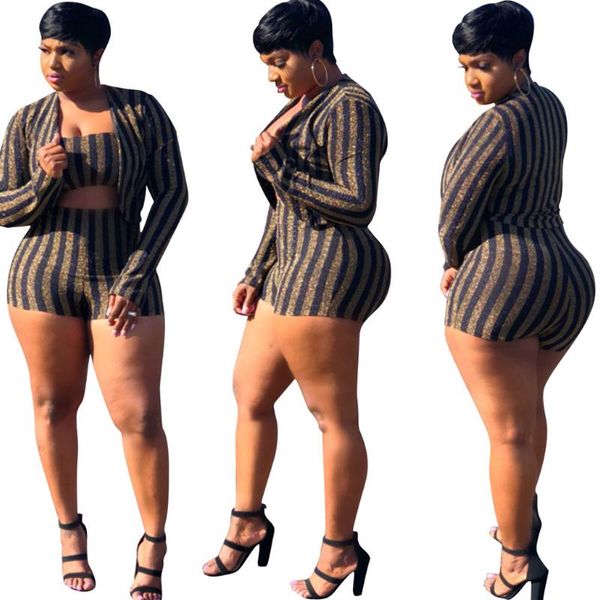 women's two piece pants women three sets long sleeve short coat+wraped chest and lady shining striped bodycon outfits, White
women's two piece pants women three sets long sleeve short coat+wraped chest and lady shining striped bodycon outfits, White