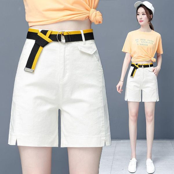 women's shorts women white denim summer high waist cropped pants loose middle ropa mujer, White;black
women's shorts women white denim summer high waist cropped pants loose middle ropa mujer, White;black