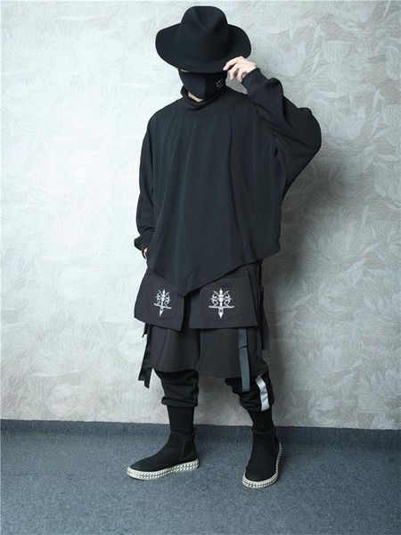men's hoodies & sweatshirts sleeveless hoodie autumn dark high collar loose fashion quality personality chest stitching trend versatile, Black
men's hoodies & sweatshirts sleeveless hoodie autumn dark high collar loose fashion quality personality chest stitching trend versatile, Black