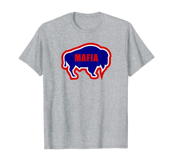 bills mafia red white and blue buffalo t-shirt, White;black
