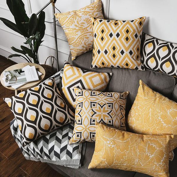 cushion/decorative pillow nordic decoration home cover geometric decorative pillows yellow throw linen cushion decor for sofa 45x45cm
cushion/decorative pillow nordic decoration home cover geometric decorative pillows yellow throw linen cushion decor for sofa 45x45cm