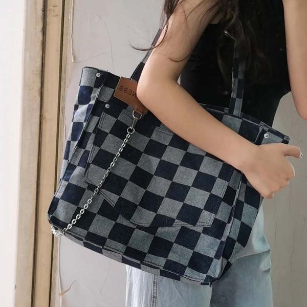 factory direct sale 75% off 2021 new denim plaid canvas student class high capacity tote one shoulder bags
factory direct sale 75% off 2021 new denim plaid canvas student class high capacity tote one shoulder bags