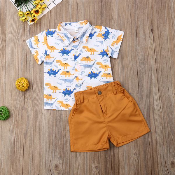 1-6t baby boys clothes set short sleeve shirt boy animal dinosaur print blouse boys set yellow shorts children outfit infant set, White
1-6t baby boys clothes set short sleeve shirt boy animal dinosaur print blouse boys set yellow shorts children outfit infant set, White