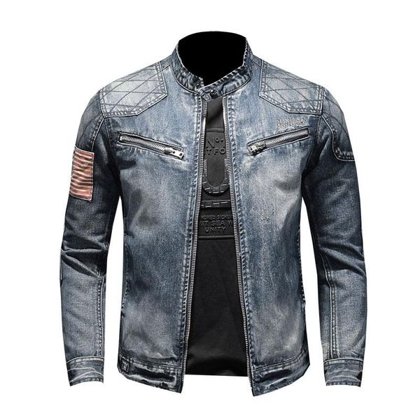 men's jackets stitching cotton retro color matching short-sleeved blue slim denim shirt jacket street fashion clothing, Black;brown
men's jackets stitching cotton retro color matching short-sleeved blue slim denim shirt jacket street fashion clothing, Black;brown