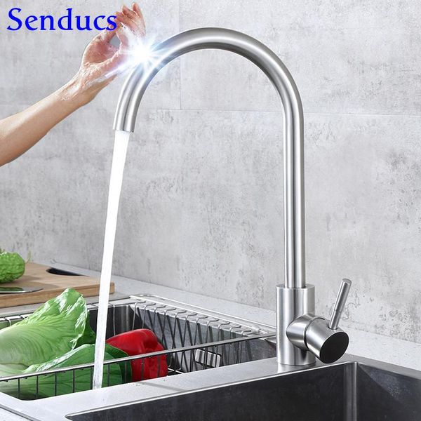smart touch faucet senducs 304 stainless steel brushed kitchen sink intelligent sensor taps bathroom faucets
smart touch faucet senducs 304 stainless steel brushed kitchen sink intelligent sensor taps bathroom faucets