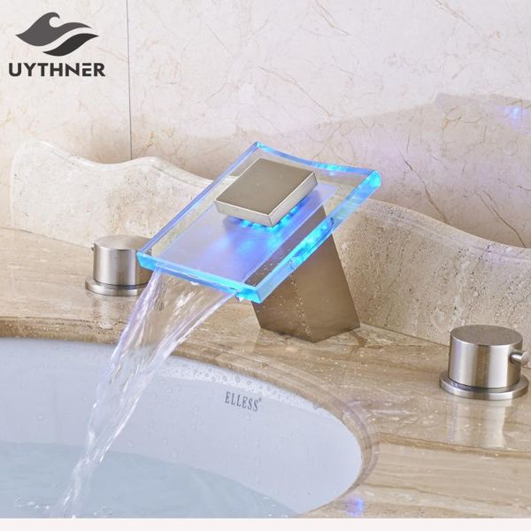 bathroom sink faucets uythner deck mounted faucet mixer tap soild brass nickel brushed for 8
bathroom sink faucets uythner deck mounted faucet mixer tap soild brass nickel brushed for 8